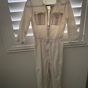 H&M cream colored jumpsuit